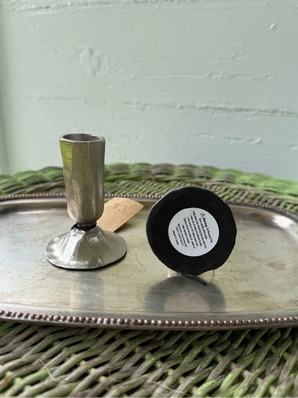 Metal Taper Candle Holders - Set of 2